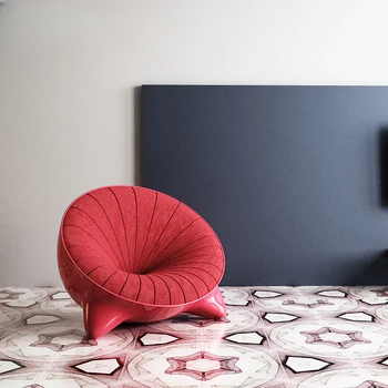 Индивидуален италиански луксозен лек и минималистичен дизайнерски стил, творчески диван-стол от фибростъкло за почивка на един човек