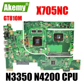 X705NC дънна Платка за ASUS Vivobook 17 X705NC дънна Платка на лаптоп X705N X705NA X705 W/N3350 N4200 Процесор GT810M/UMA 100% Тествана