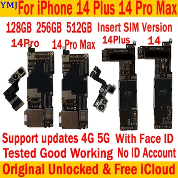 Подкрепа за обновяване на iOS Оригинал за iPhone 14 14 Plus 14 Pro Max дънна Платка без идентификатор на сметка Безплатен iCloud отключена Тествана основна такса