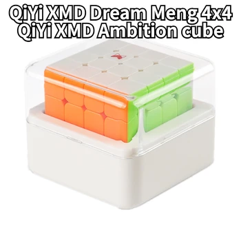 [Funcube] QiYi XMD Dream Meng 4x4 M Cube QiYi XMD Амбицията 4x4 Магическо Кубче на Човека Х, без стикери, Магнитни пъзели 4x4x4 Амбицията е Cubo