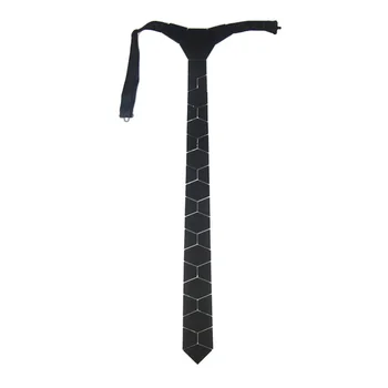 GEOMETIE ръчно изработени, геометрична форма, тясна вратовръзка във формата на сот, черен матиран шестостенния вратовръзка