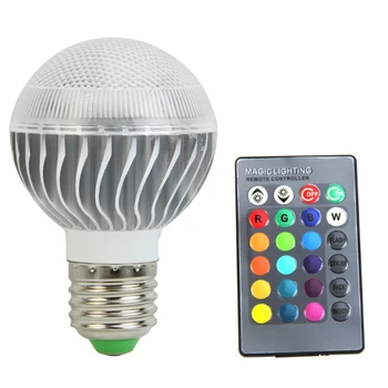 E27 Led RGB Лампа Прожекторная Лампа Ac 85-265 В Bombillas LED 15 W, Дистанционно Управление с Led Лампа за Smart Led Лампи RGBW Home Decor 40JA
