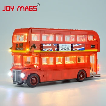 JOY MAGS комплект led с подсветка за лондон автобус 10258, набор от градивни блокове (не включва модел), тухлени играчки за деца