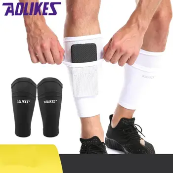 Защитни облицовки за чорапи с вложки, футболен титуляр за пищяла, футболни накладки за пищяла, защитен калъф за краката, дишаща защита за краката, държач за накладки за прасец