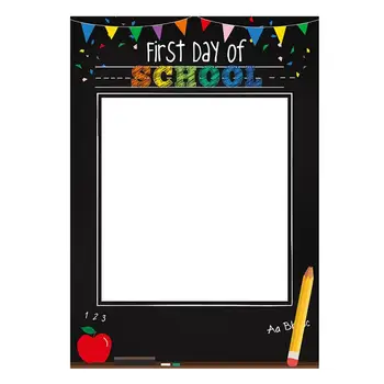 Първият ден на училище фото, украса за рамки от предучилищна възраст, рамка за селфи за момчета и момичета, вечерни аксесоари