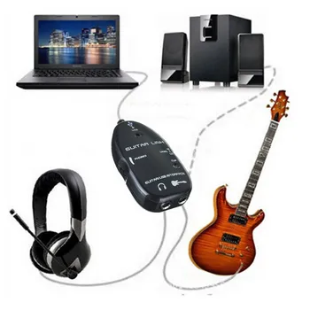 Лесно свързване на китара към интерфейсному USB кабел за КОМПЮТЪР и запис на видео