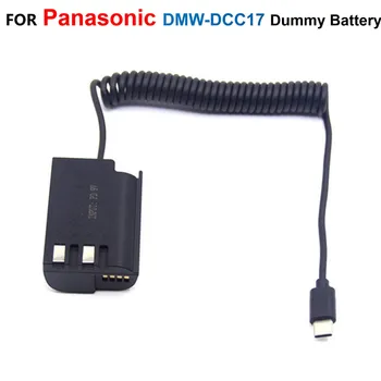 DMW-BLK22 C USB Зарядно Устройство PD Кабел-Адаптер за DMW-DCC17 Фиктивен Батерия За фотоапарат Panasonic Lumix GH6 GH6L GH5II DC-S5 S5K