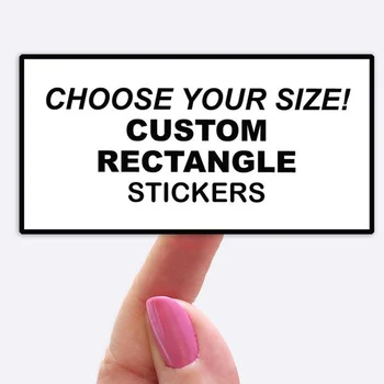 Потребителски правоъгълни етикети Потребителски етикети правоъгълни етикети индивидуални прозрачни стикери с логото на Индивидуална опаковка