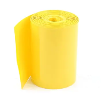 Keszoox, свиване на тръба от PVC с ширина 85 мм, жълто на 10 метра за батерии 18650