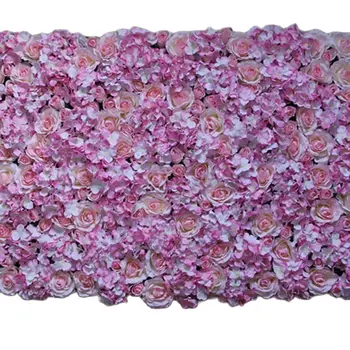 Розова изкуствена коприна Розата е Цвете хортензия Стенен панел Сватбен декоративен фон Cadeau Mariage Pour Кани TONGFENG