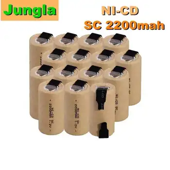Най-ниска цена 2-20 бр. SC батерия 1,2 На акумулаторни батерии 2200 mah Nicd батерия Батерия Електроинструменти