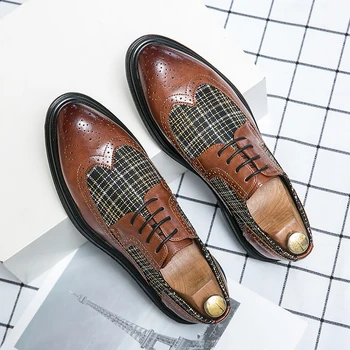 Класическа брандираната мъжки обувки от естествена кожа, универсален за мъже професионален бизнес обувки, мъжки ежедневни обувки, мъжки модел обувки