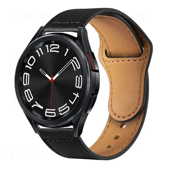За Galaxy Watch 4 5 6 40 мм 44 мм Кожена Каишка Watch 6 Classic 43 мм 47 мм 42 мм и 46 мм Каишка Samsung Galaxy Watch 5 Pro 45 мм Гривна