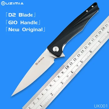 UZIMIA Knives D2 Нож, Джобен нож, Сгъваем нож Туристически ножове, тактически нож, ловни ножове инструмент за оцеляване на открито EDC UK001
