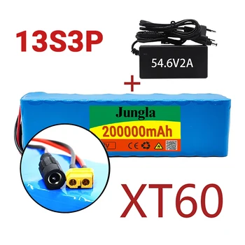 Batterie 13S3P 48V 200Ah XT60 Lithium-ion 1000w, pour vélo électrique 54.6 V avec BMS intégré et chargeur inclus