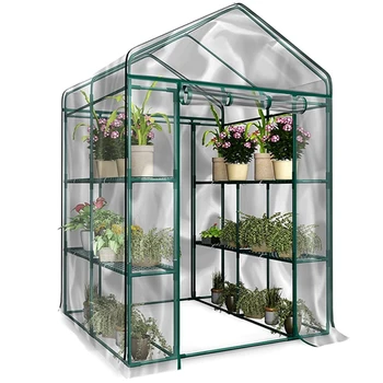 2X топло градински слой от PVC, мини-домакински покриване на оранжерии за растения, водоустойчива защита от uv защита градина (без желязна стойка)