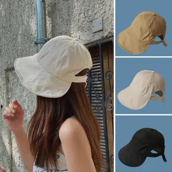 Модерна дамска шапка за предпазване от слънцето, тънка защита на лицето, дамска лятна шапка за градинарство, моющаяся лятна рибарска шапка, прическа