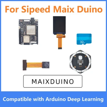 За Sipeed Maix Duino Development Board Черно модул K210 RISC-V AI ЛОТ ESP32 с Камера + 2,4-Инчов Екран + Микрофон масив + TF карта