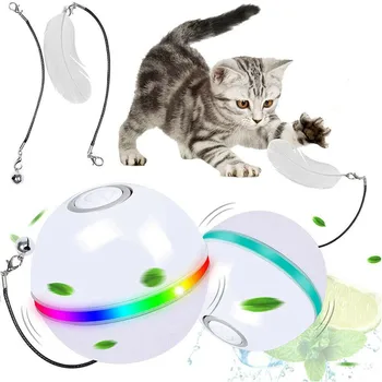 Умни играчки за котки, автоматичен катящийся топката, електрически топката, интерактивен за дресура на котки, самодвижущиеся играчка за коте за игри на закрито