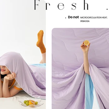 Двустранно лятото охлаждащо одеяло с удобен дышащим дрямка, охлаждащо одеяло за меки