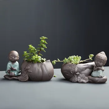 Креативен контейнер за бонсай, парични дървета и колена растения