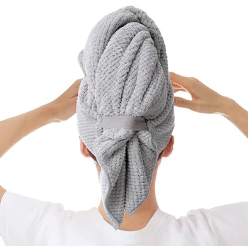Кърпа за душ от микрофибър голям размер, супер впитывающее влага, за сушене на косата, 25x42 инча