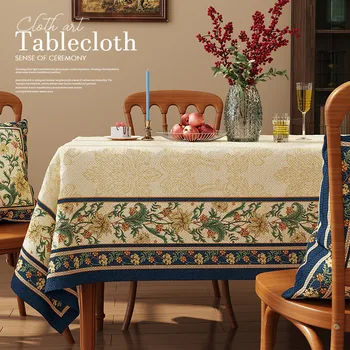 Покривка за маса, водоустойчив плат за обедната маса, правоъгълна форма, изработени от памук и лен, подложка за чай на масата, покривката за маса