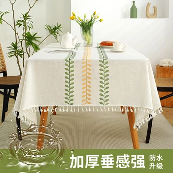 Покривката водоустойчив, маслостойкая и моющаяся покривка правоъгълна покривка за чай на масата