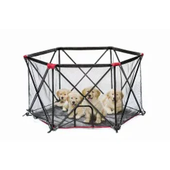 Сгъваем портативен гейминг двор за кучета, червен, 48 