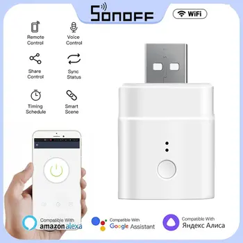 Itead Sonoff Micro 5V USB Smart Wifi Адаптер Преминете на Безжичен USB Адаптер За Автоматизация на Умен Дом чрез eWeLink Алекса Google Home