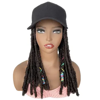 BCHR Шапка с дредами, Перуки за африканските черни жени, ежедневни синтетична бейзболна шапка с плетена коса, перука с dred-локонами