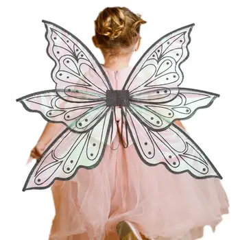 Рокля принцеса фея с крила, костюм на пеперуда с крила феи, костюм ангел, подарък за Коледа, Хелоуин, ден на раждане