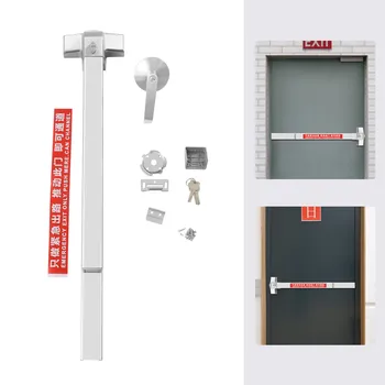 Disaster изходно устройство сребрист цвят - нажимная планк за изходни врати и лост за излизане с ключ -с подробни инструкции за монтаж