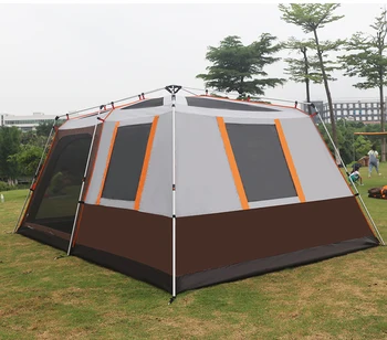 Готови за изпращане на големи палатки на открито на 12 души, 3 стаи Водоустойчив ветроустойчивые палатки за пикник, къмпинг