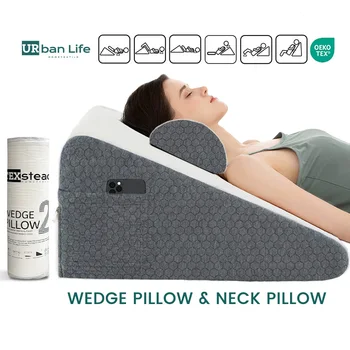 Клиновидная възглавница за сън, клиновидная възглавница за следоперативен период, триъгълна възглавница, v въздушен слой, спален v калъф, пяна с памет ефект