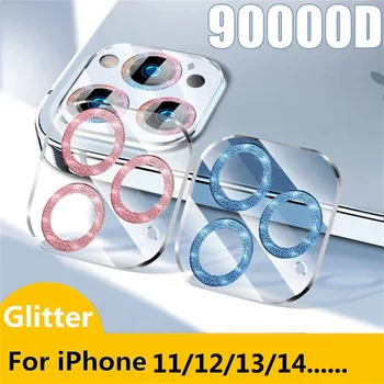 100 бр. защитното стъкло на обектива на iPhone 13 12 11 Pro Max, защитното стъкло на обектива на камерата, за да IPhone14, диамантена полнокадровая филм