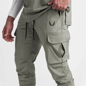 Нови мъжки панталони-с карго джобове, летни тънки бързо съхнещи разтеглив, гамаши, панталони за джогинг, ежедневни тенденция панталони