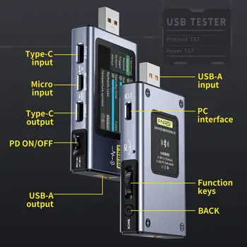 FNIRSI-FNB58 USB тестер волтметър амперметър TYPE-C Бързото откриване на такса Измерване на мощността на задействане на пулсация на  FNIRSI-FNB58 USB тестер волтметър амперметър TYPE-C Бързото откриване на такса Измерване на мощността на задействане на пулсация на  1