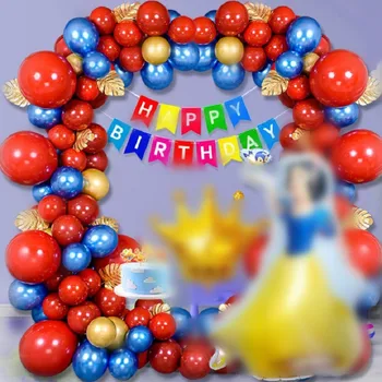 Принцеса балон арка венец комплект 100шт червен син жълт Дъгата латексови балони венец за тема на карнавала, на рождения ден на детето