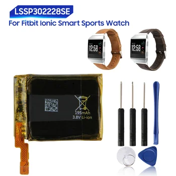 Оригиналната работа на смени батерия за смарт спортни часа Fitbit Ionic LSSP302228SE, натурална батерия за часовник, 195 mah