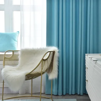 Нови модерни прости памучни и ленени обикновена простроченные домашни прости завеси за хол, трапезария, спалня