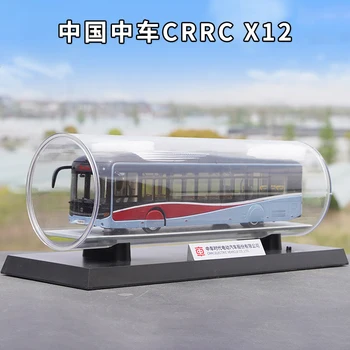 CRRC X12 Чиста Електрически Модел на автобус в мащаб 1:43, китайски Сплав, антиреальный Автобус, Версия твърди корици, Лети Играчки, Автомобили, Колекция, Подарък