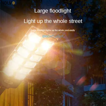 Мощен Водоустойчив Cob Led Light Слънчев, С Монтиран На Стената Лампа Smart Sensor Улични Светлини Вграден Акумулаторна Батерия Верандата Осветителни Тела С Дистанционно Управление