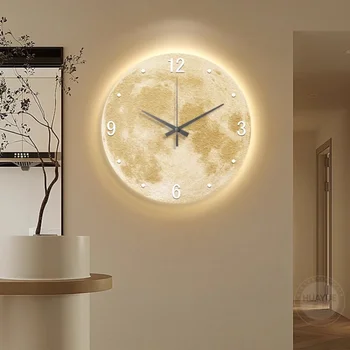 Минималистичные Стенни Часовници с Нощно Осветление в Скандинавски Стил, Модерни Кръгли Стенни Часовници За Всекидневна, Модни Големи Reloj De Pared Room Decorarion