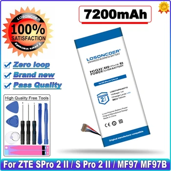 LOSONCOER 7200 mah Li3863T43P6hA03715 Батерия За ZTE SPro 2 II/S Pro 2 II/MF97 MF97B MF97V MF97G Батерия 6 Жични Проектор