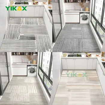 Модерен минималистичен килим на райета, на голяма площ, нескользящий кухненски килим за хол, дом, устойчиви на петна, маслостойкий кожена подложка