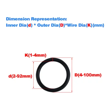 Черно гумено о-пръстен /O-Ring / Водоустойчив и термостойкая черна уплътнение Черно гумено о-пръстен /O-Ring / Водоустойчив и термостойкая черна уплътнение 5