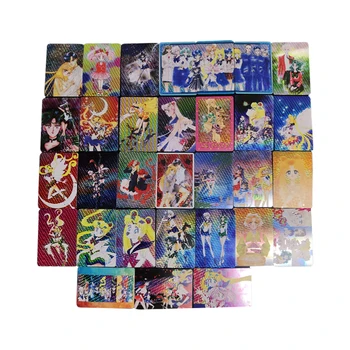 31 бр./компл. аниме За момичета Можете да залепите на флаш картата Tsukino Usagi Мизуно Ami Kino на Gulce Chibiusa Класически Аниме Колекционерски Картички Играчки