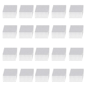 2000 бр. прозрачни пластмасови тръби с бели завинчивающимися капаци за Контейнери за проби Бутилки нажимные капачки 12x75 мм