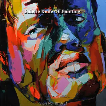 Ръчно рисувани Франсуазы Нилли palette knife портрет на Лицето Живопис с маслени бои Герой фигурка canva wall Art picture12-28